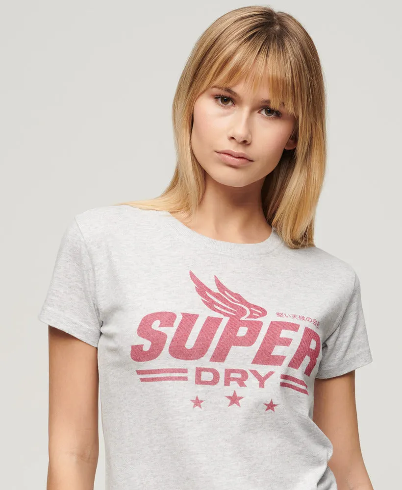 Acrhive Kiss Printed T-Shirt - Flake Grey Marl