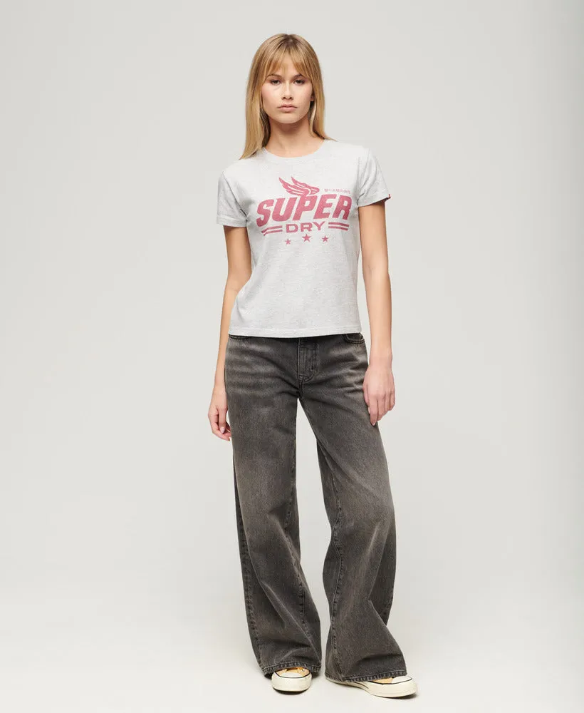 Acrhive Kiss Printed T-Shirt - Flake Grey Marl