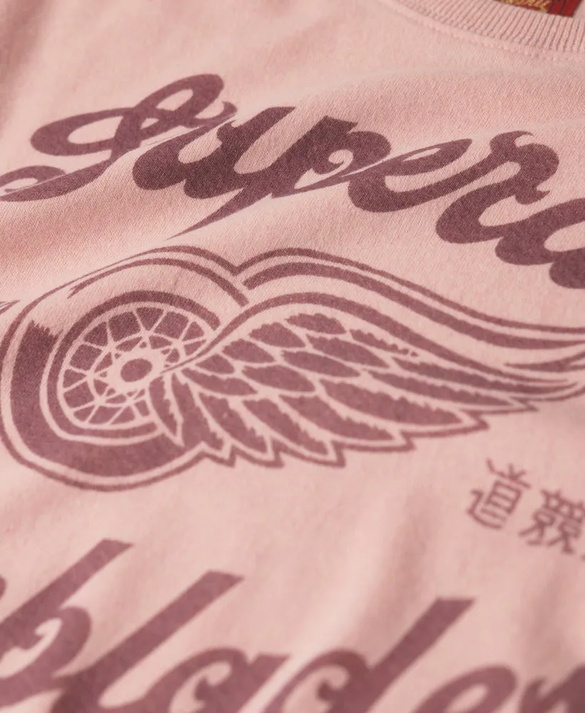 Acrhive Kiss Printed T-Shirt - Somon Pink Marl