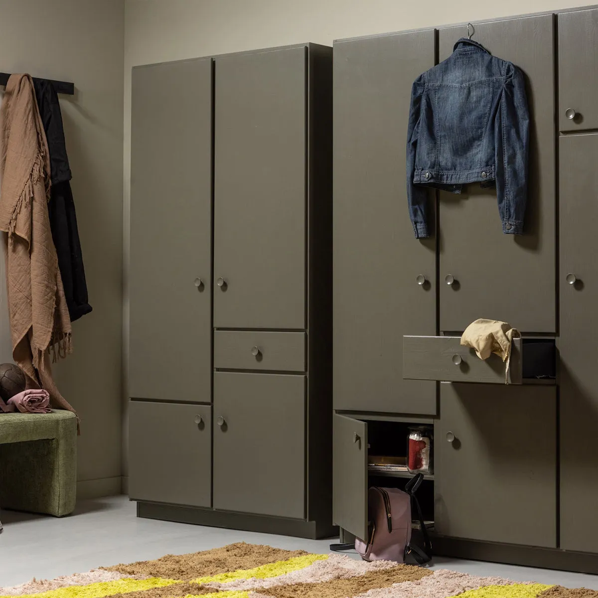 Alfie Forest Pine Wood 3 Doors Wardrobe