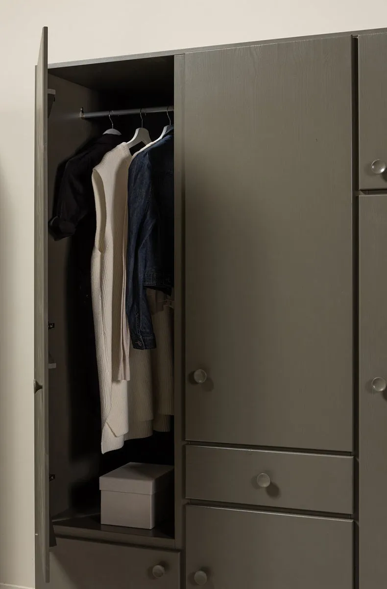 Alfie Forest Pine Wood 3 Doors Wardrobe