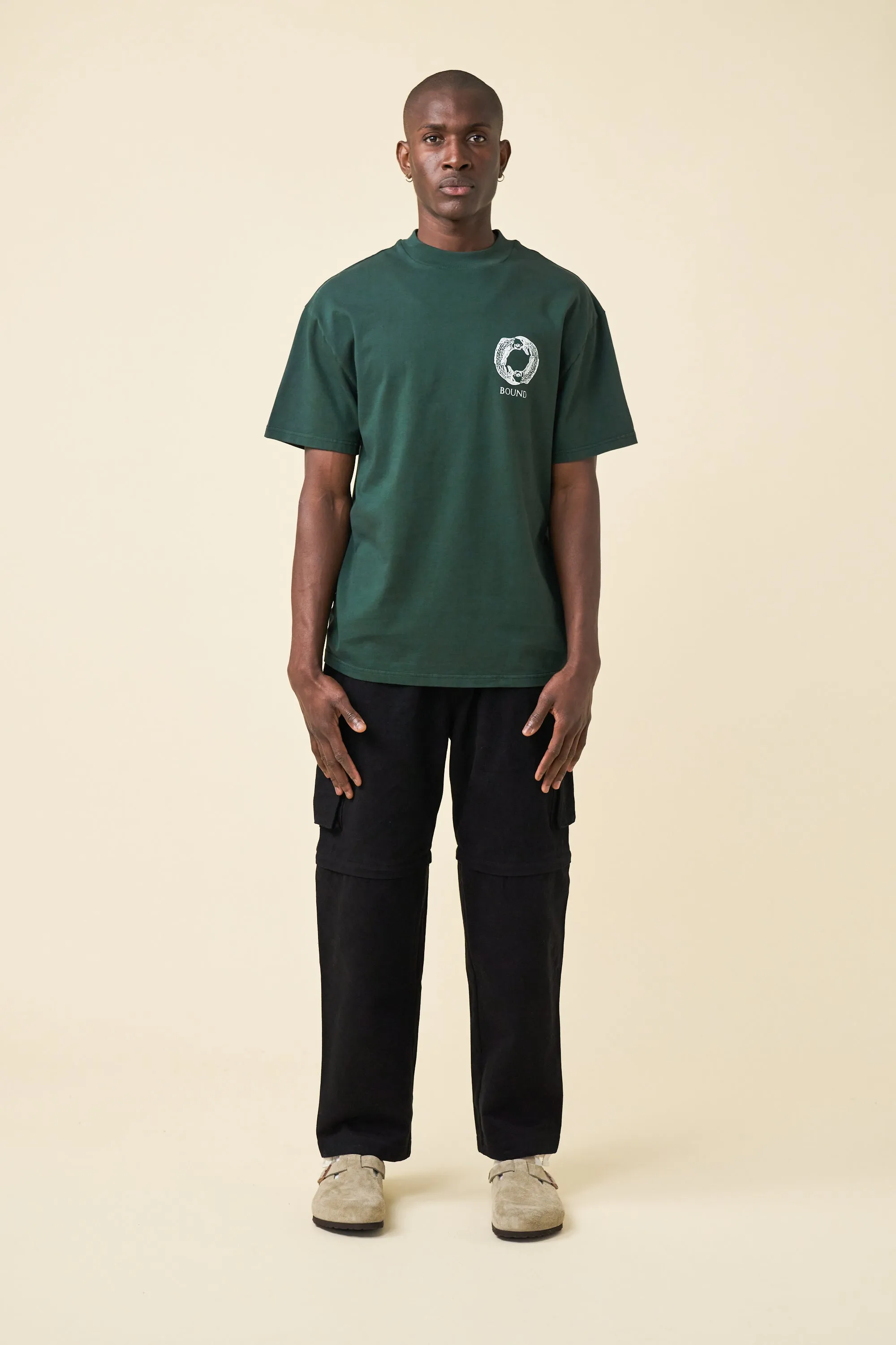 ANGLING CREST TEE - FOREST GREEN