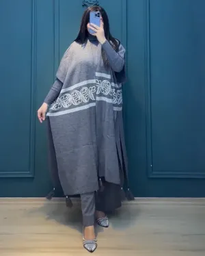 CH # 504 Chakoor Ready To Wear 3 Pcs Winter Fleece Outfit