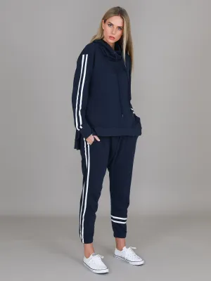 Charlise Two-Stripes Funnel Neck Sweatshirt