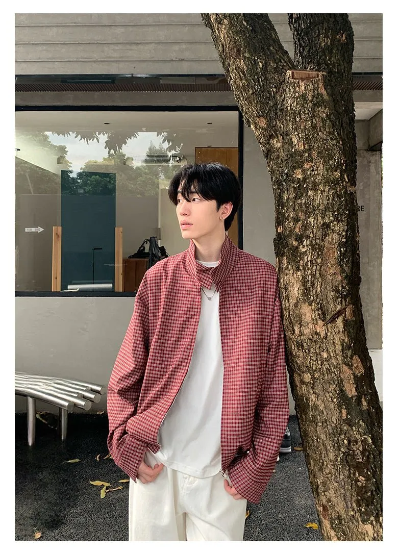 Check cropped jacket OR3582