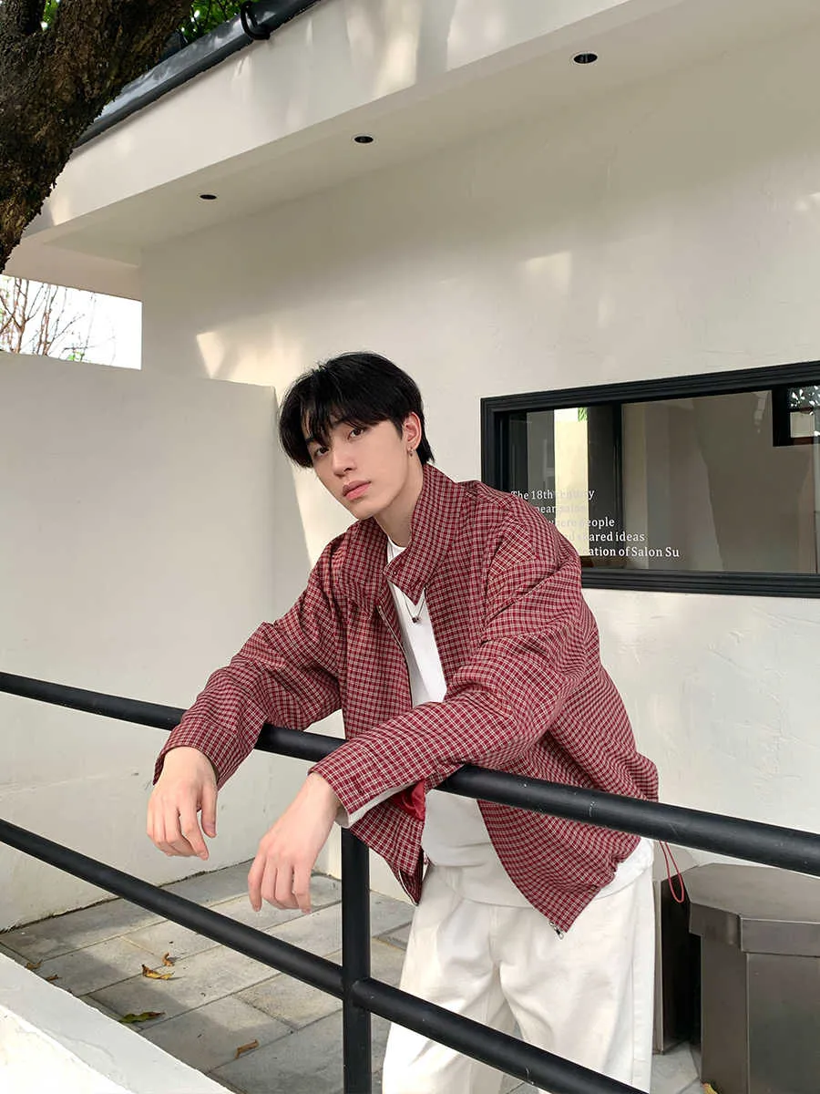 Check cropped jacket OR3582