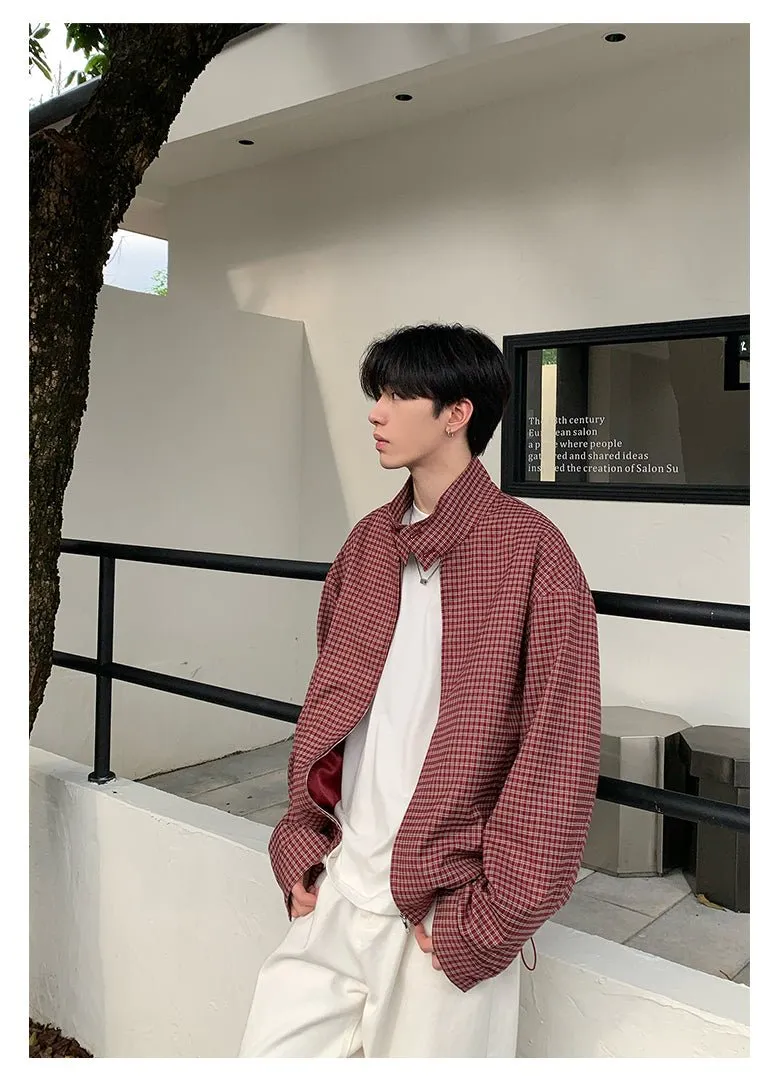 Check cropped jacket OR3582