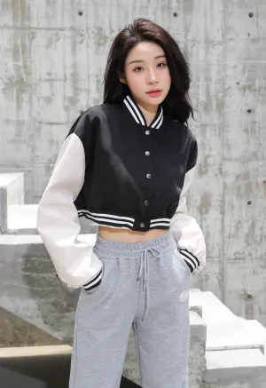 Cropped Baseball Jacket