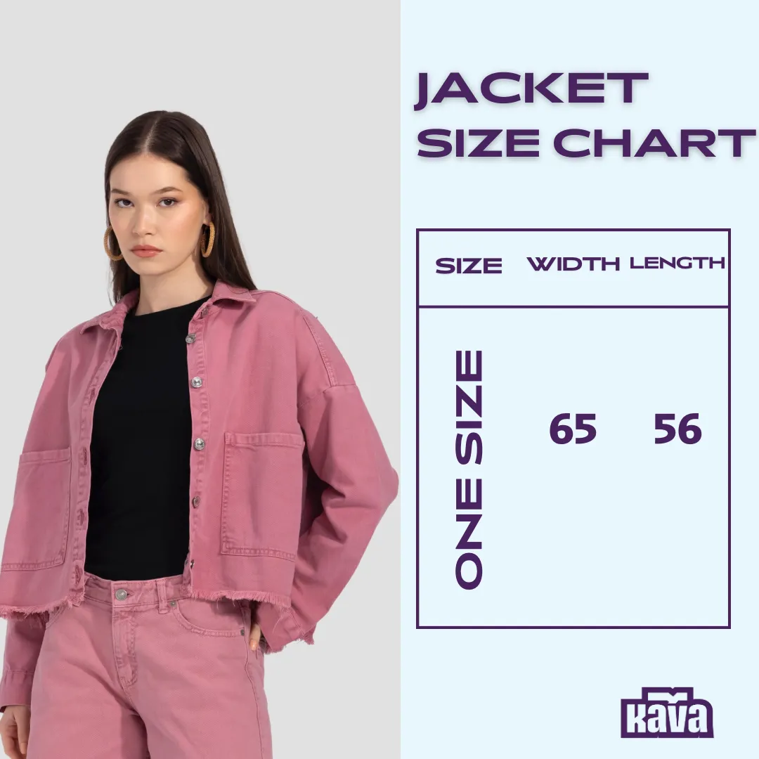 Cropped Denim Jacket (2083) - Kava