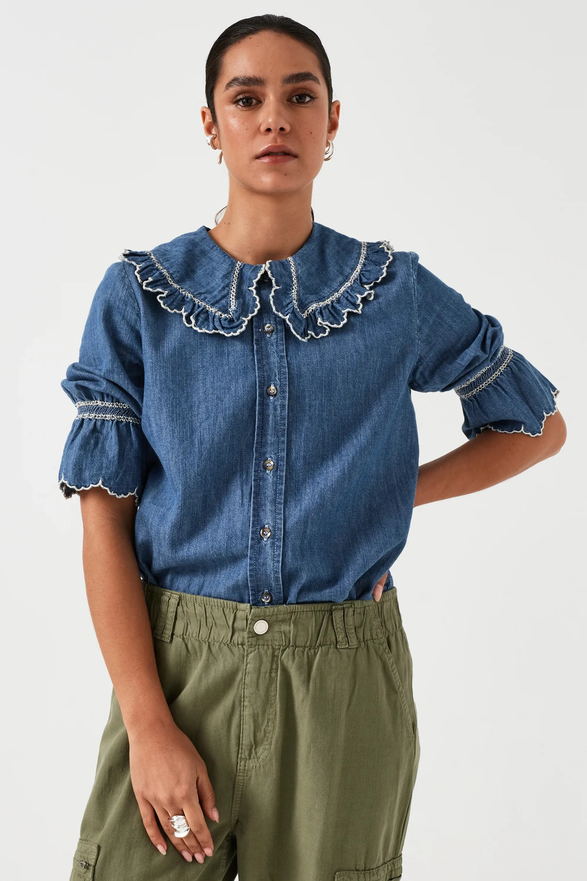 Daisy Blouse | Indigo Denim