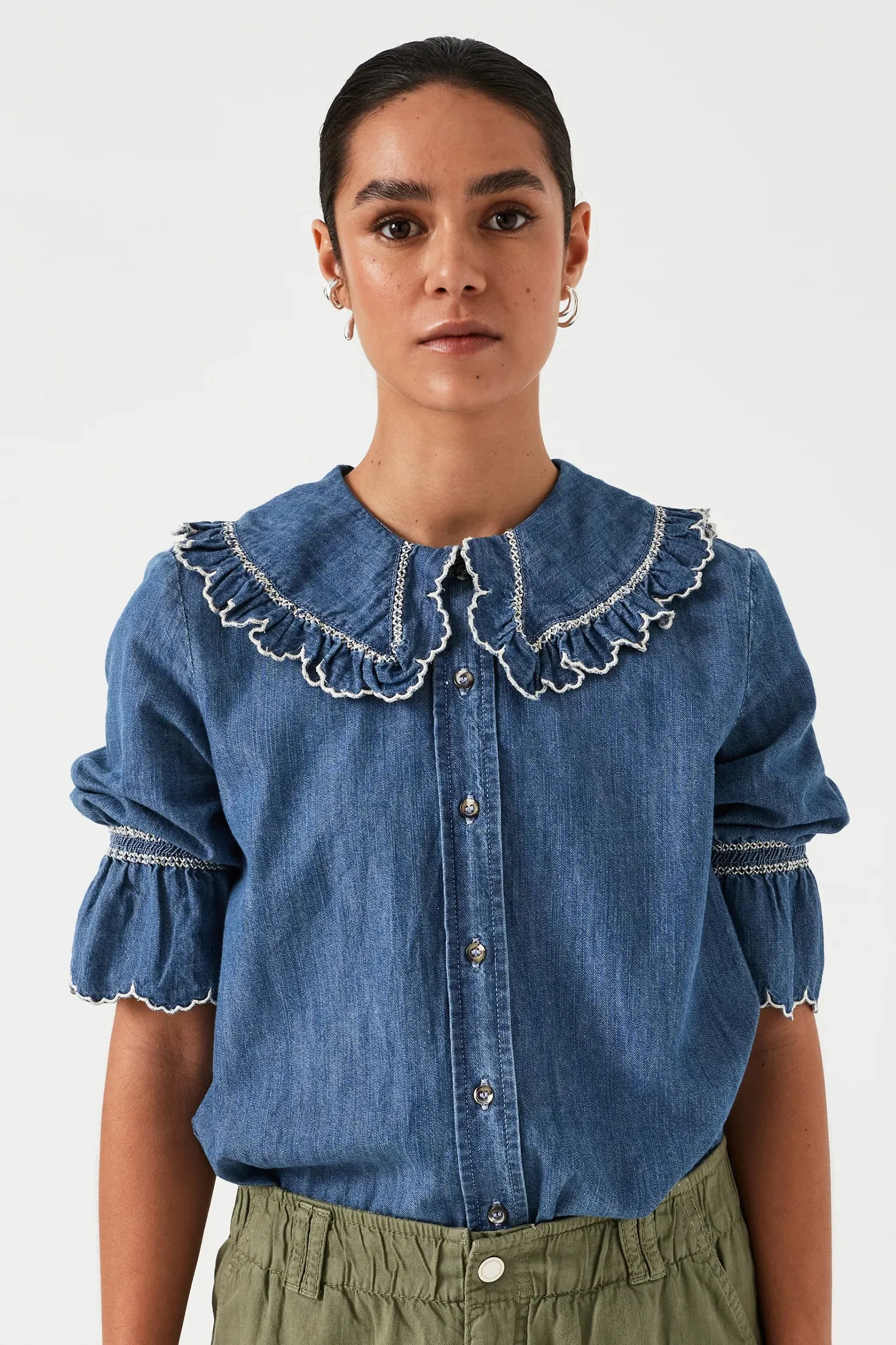 Daisy Blouse | Indigo Denim
