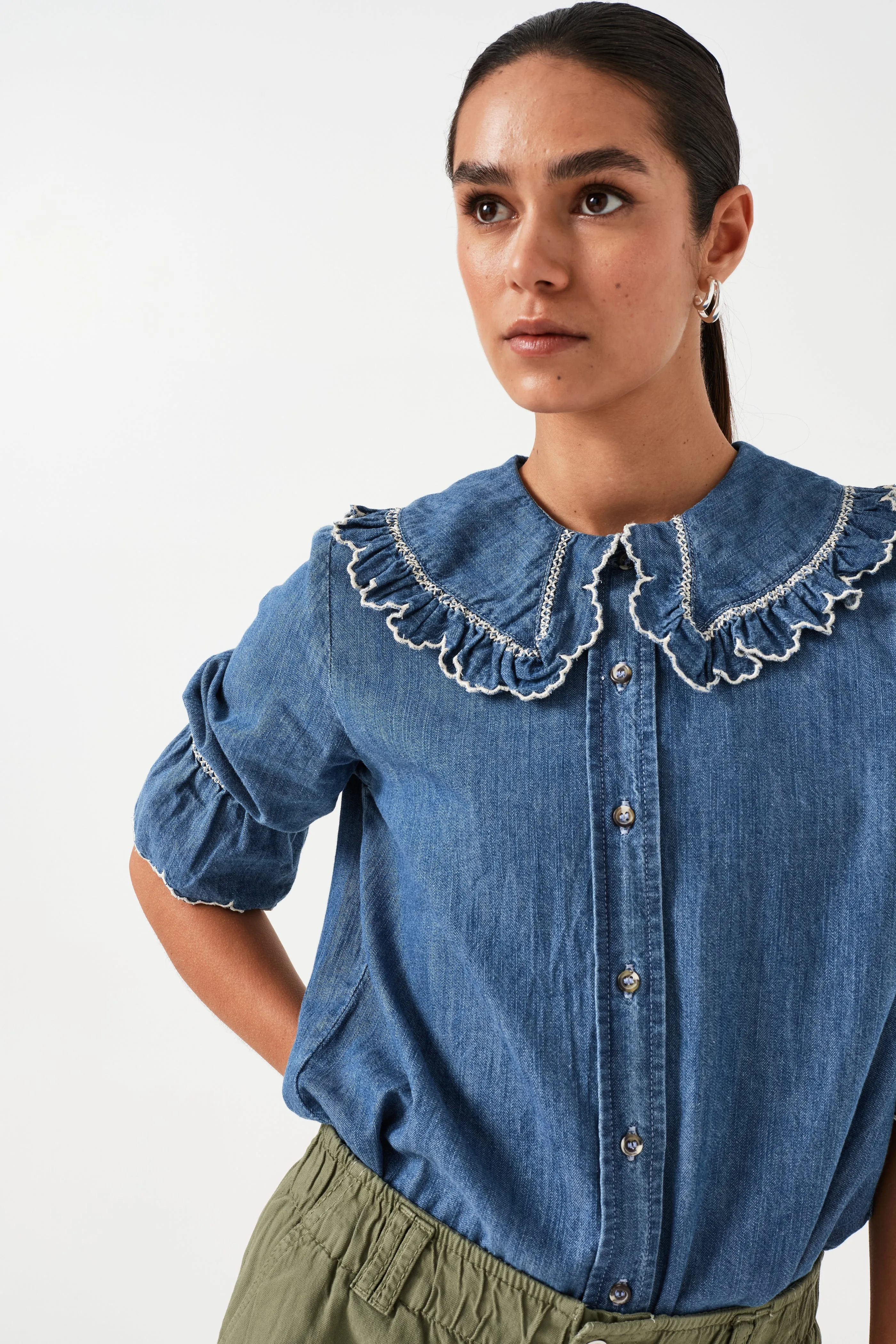 Daisy Blouse | Indigo Denim