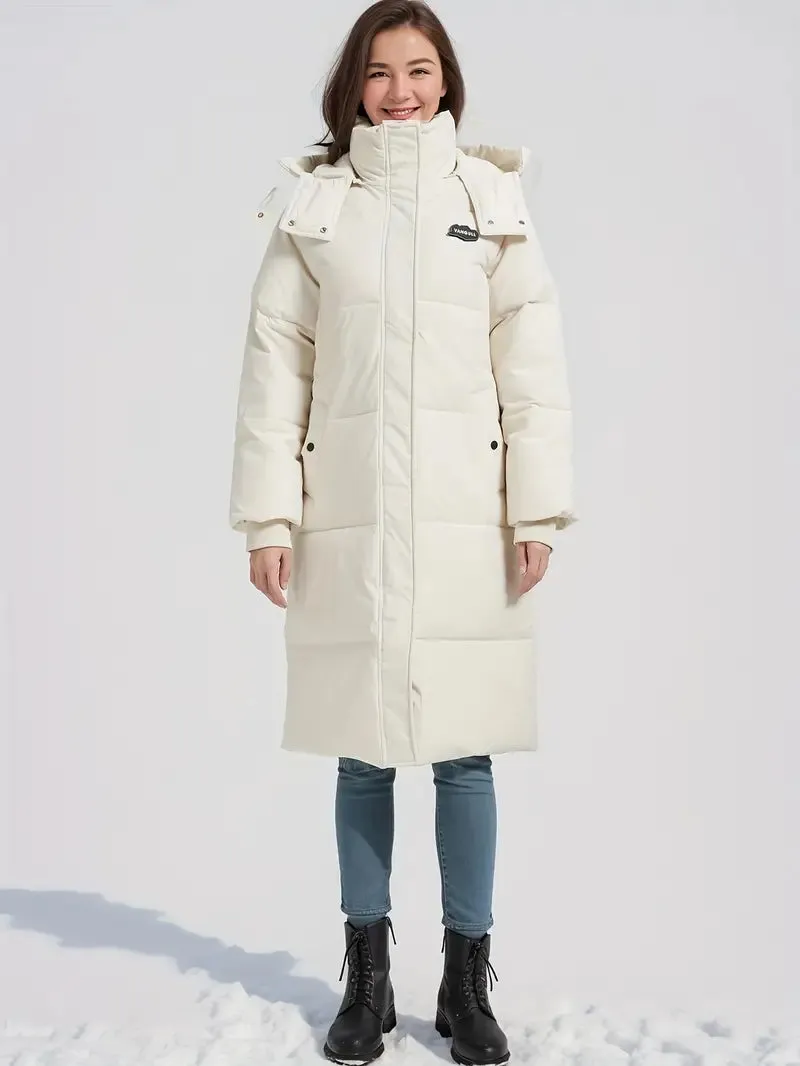 Dames Winter Parka - Warm, Afneembare Capuchon, Lange Mouwen, Elegant
