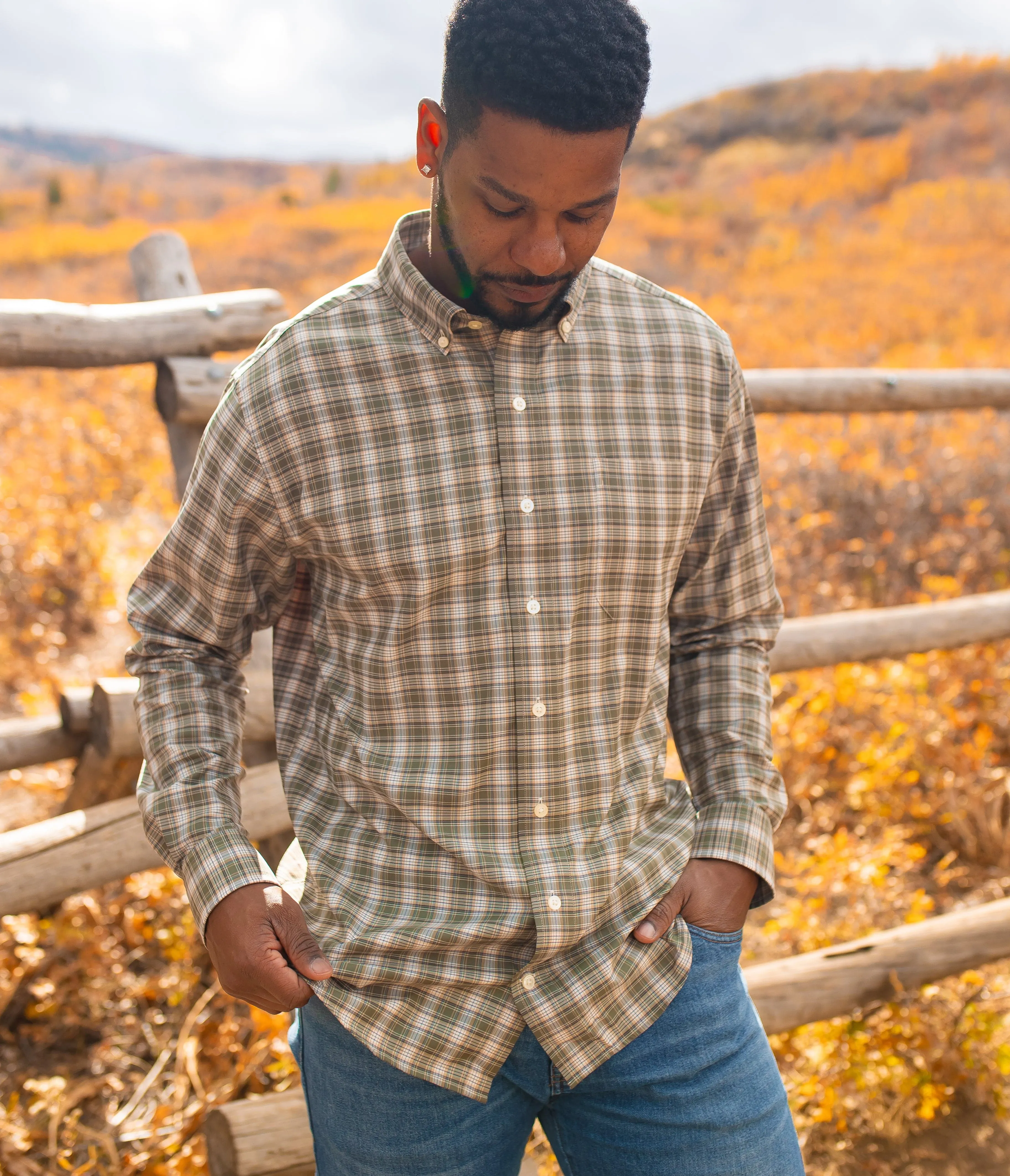 Edmonton Plaid LS - Deep Forest