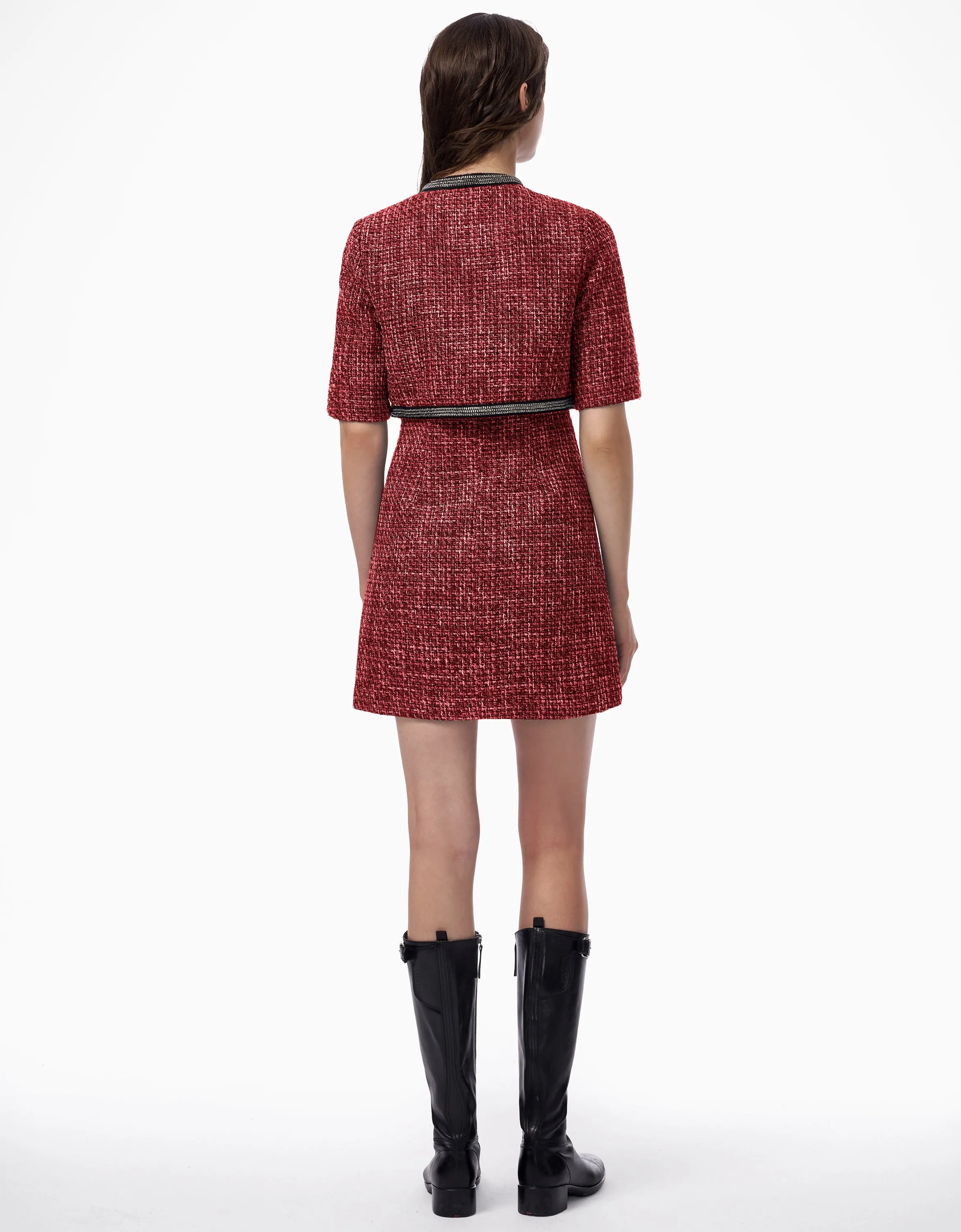Embellished Trim Tweed Jacket