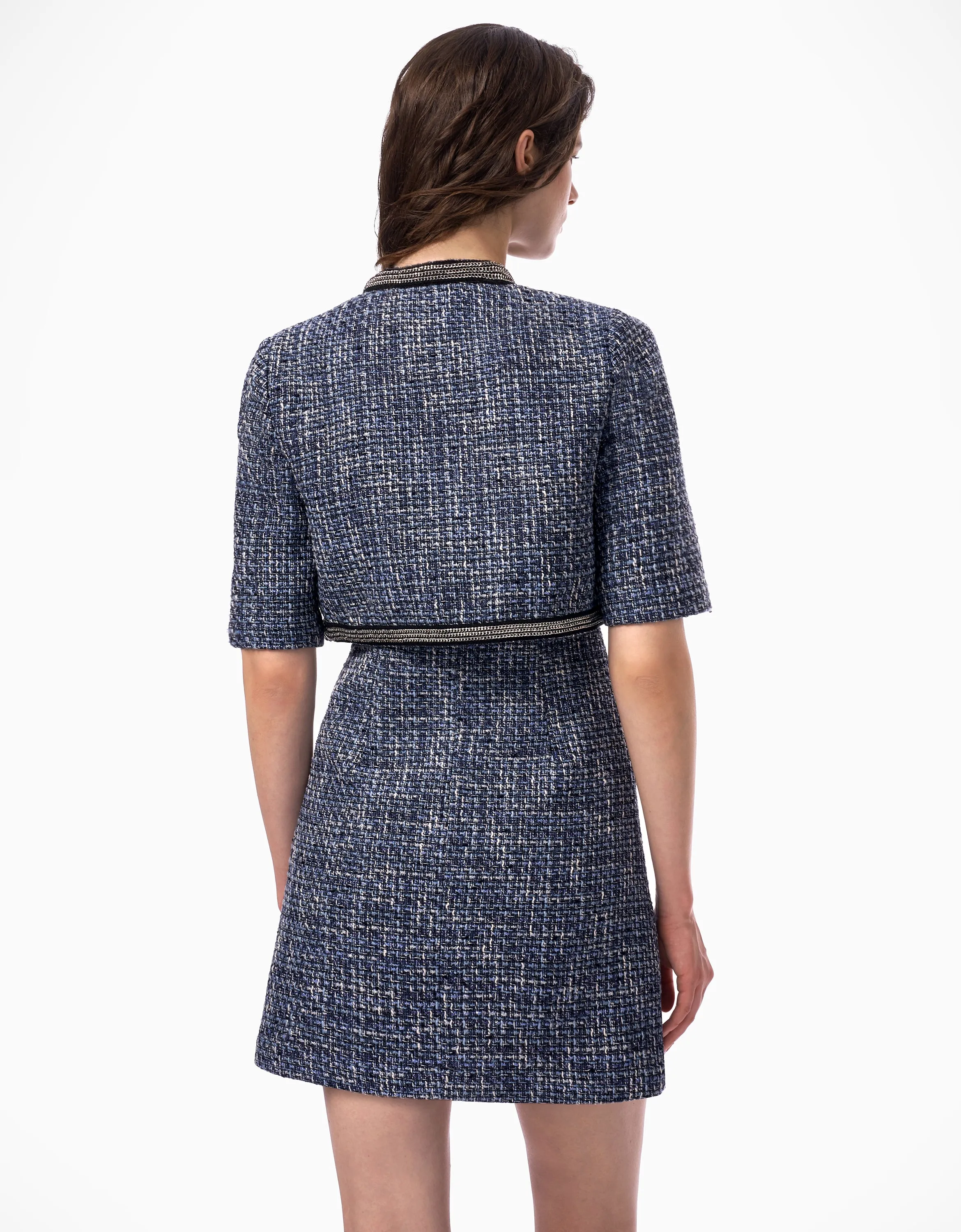 Embellished Trim Tweed Jacket