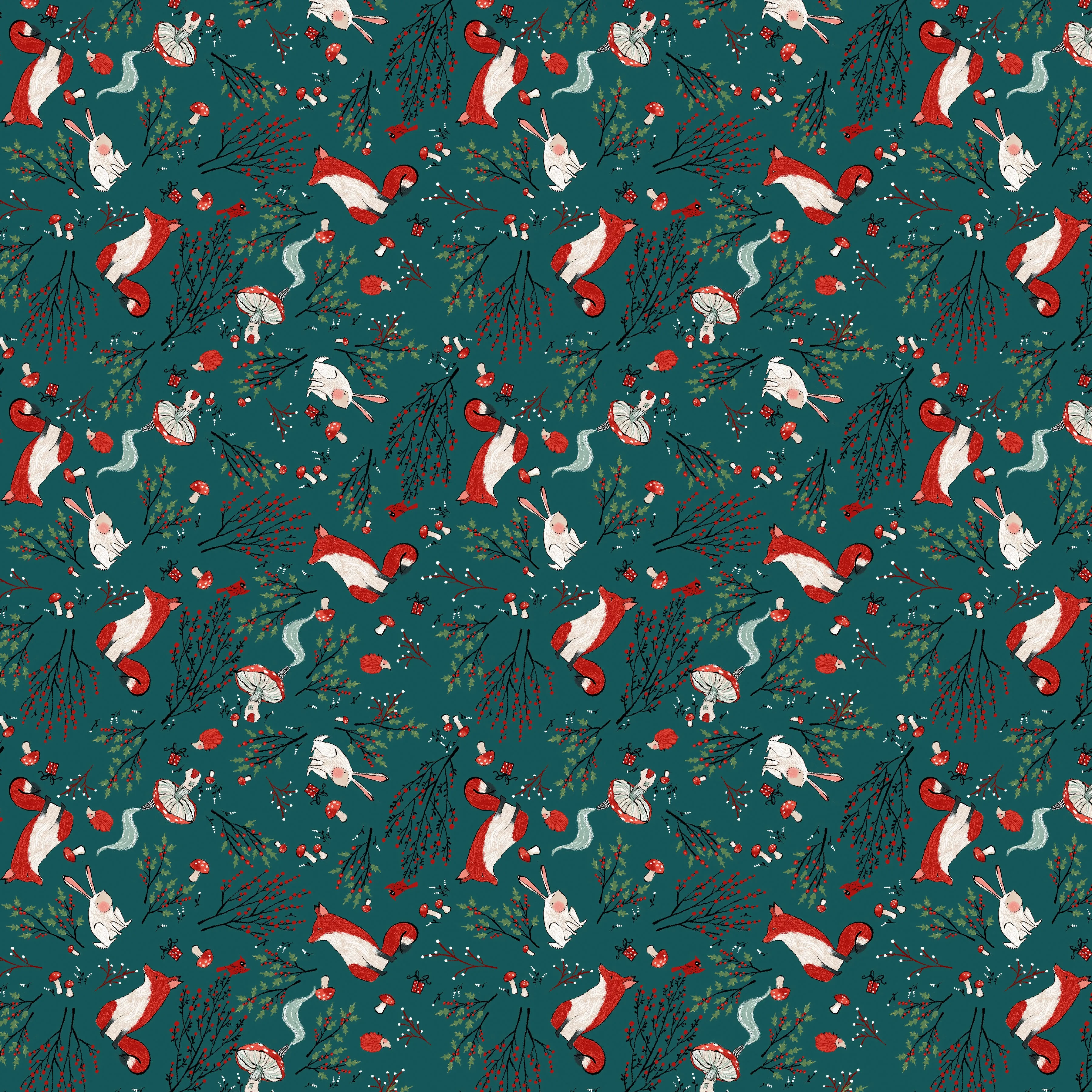 Enchanted Forest | Forest Floor - Teal by Cori Dantini for Free Spirit | PWCD077.XTEAL