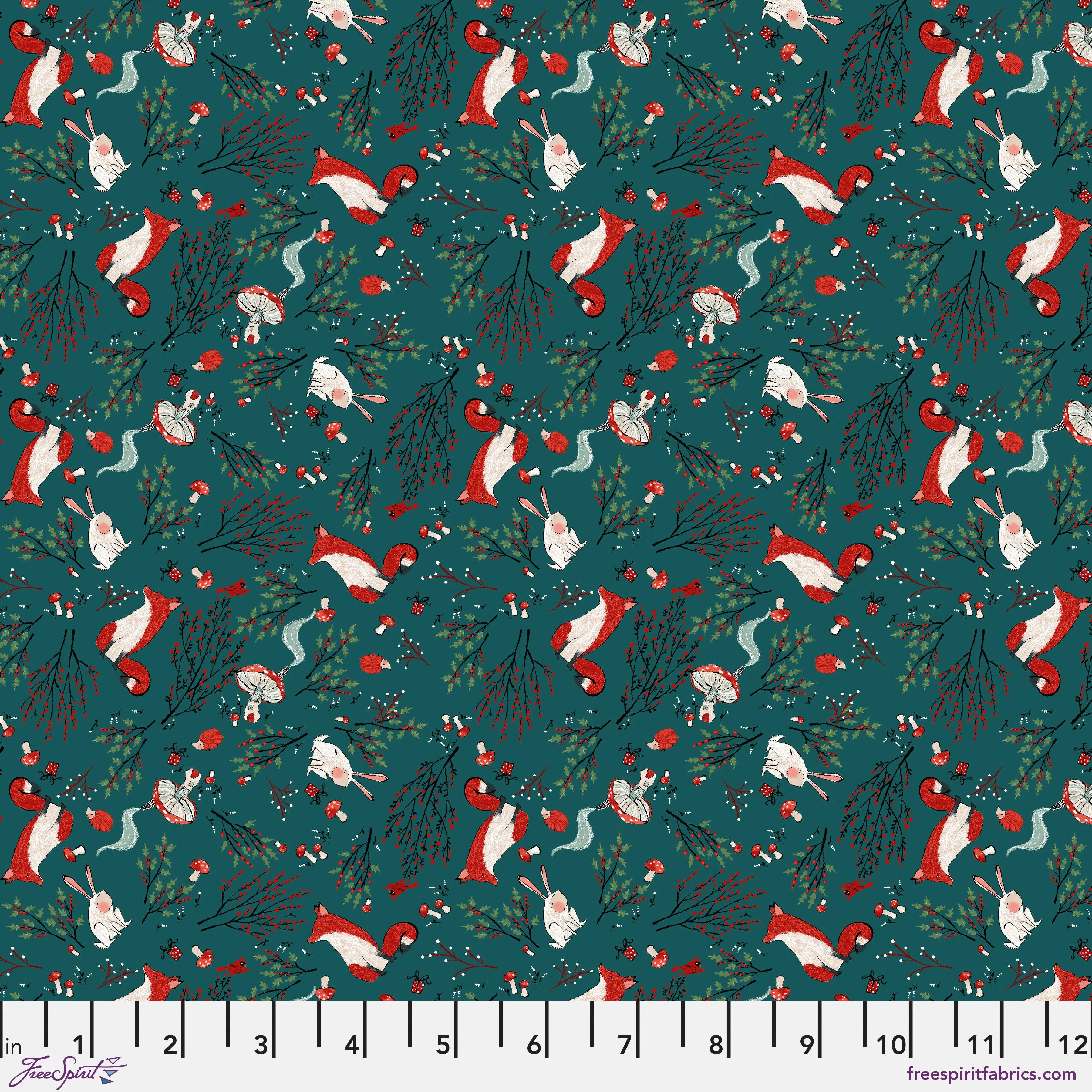 Enchanted Forest | Forest Floor - Teal by Cori Dantini for Free Spirit | PWCD077.XTEAL