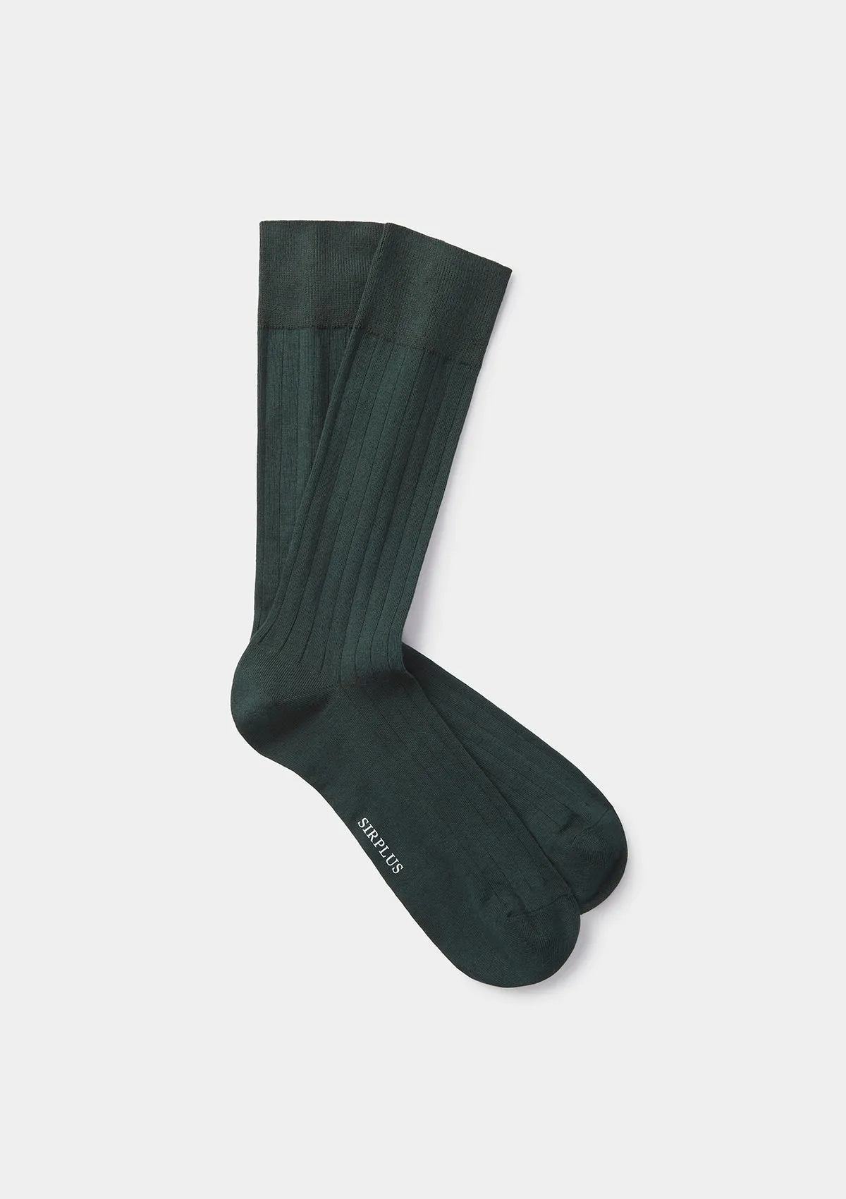 Forest Green Cotton Dress Socks