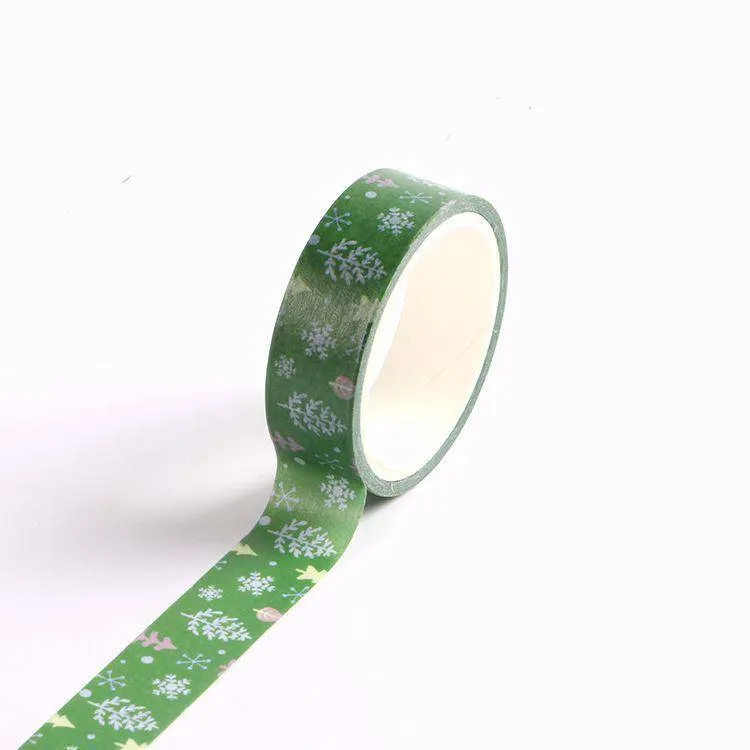 Green Winter Forest Washi Tape