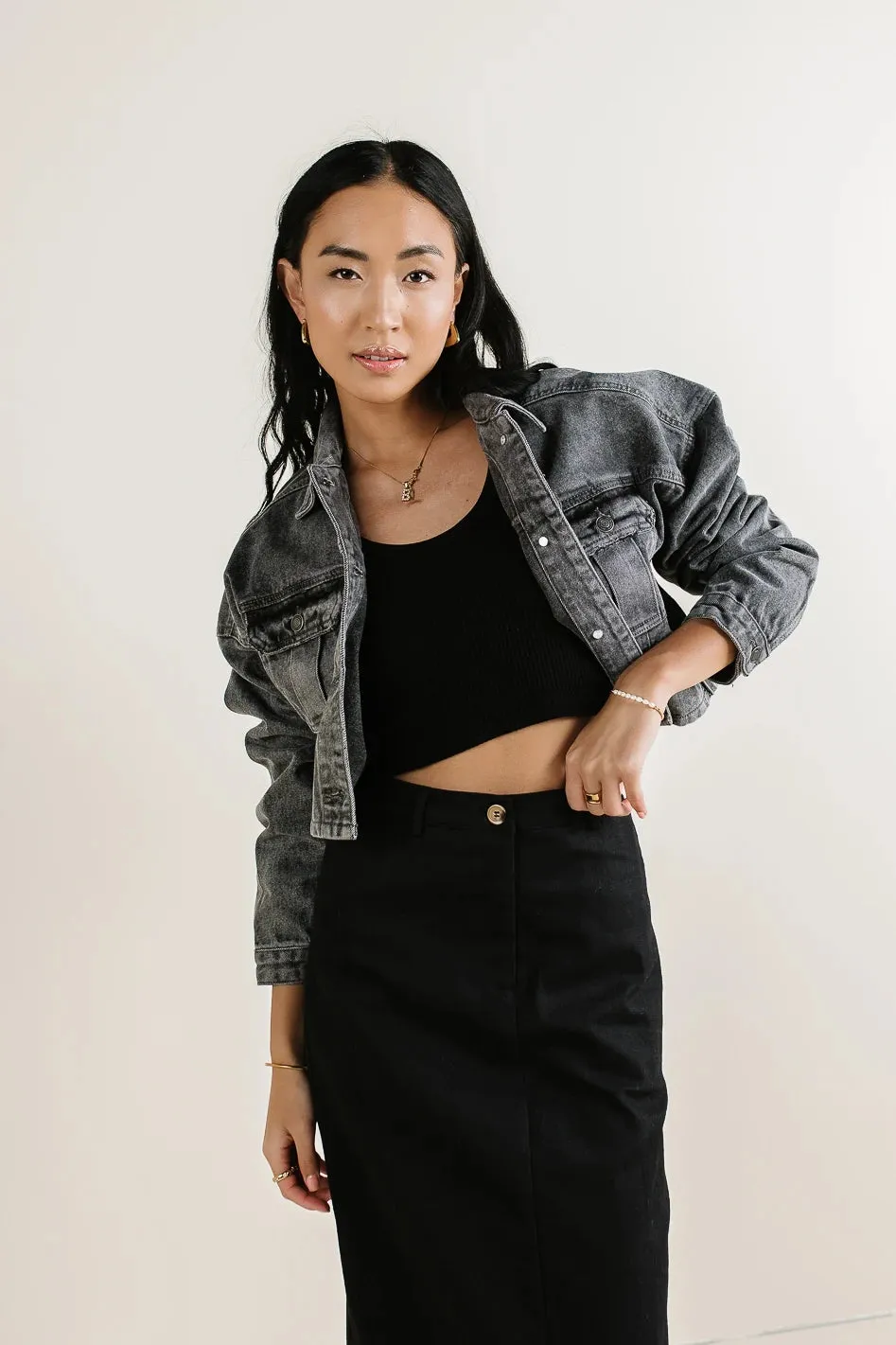 Hayes Cropped Denim Jacket - FINAL SALE