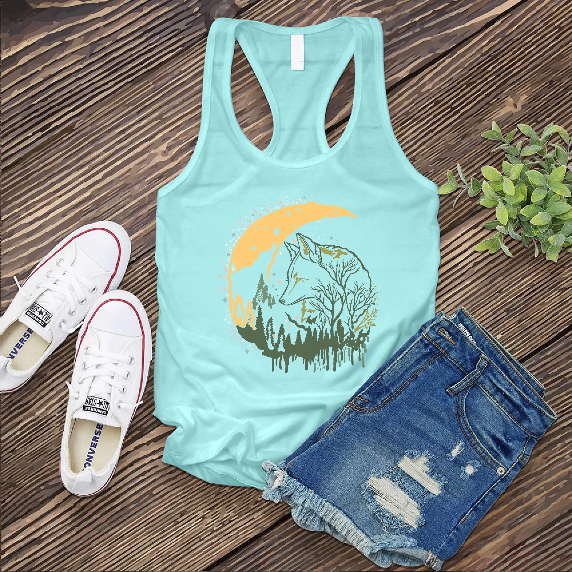 Lunar Wolf Forest Women's Tank Top