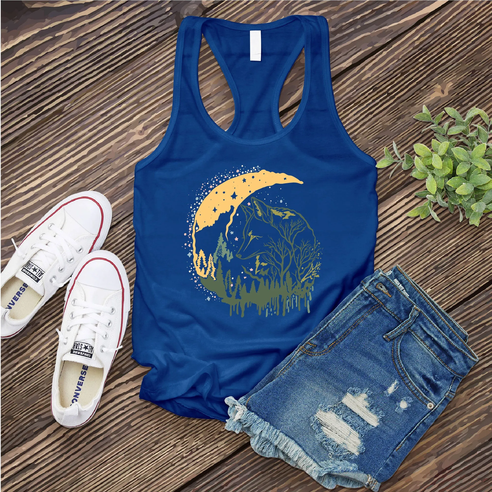 Lunar Wolf Forest Women's Tank Top