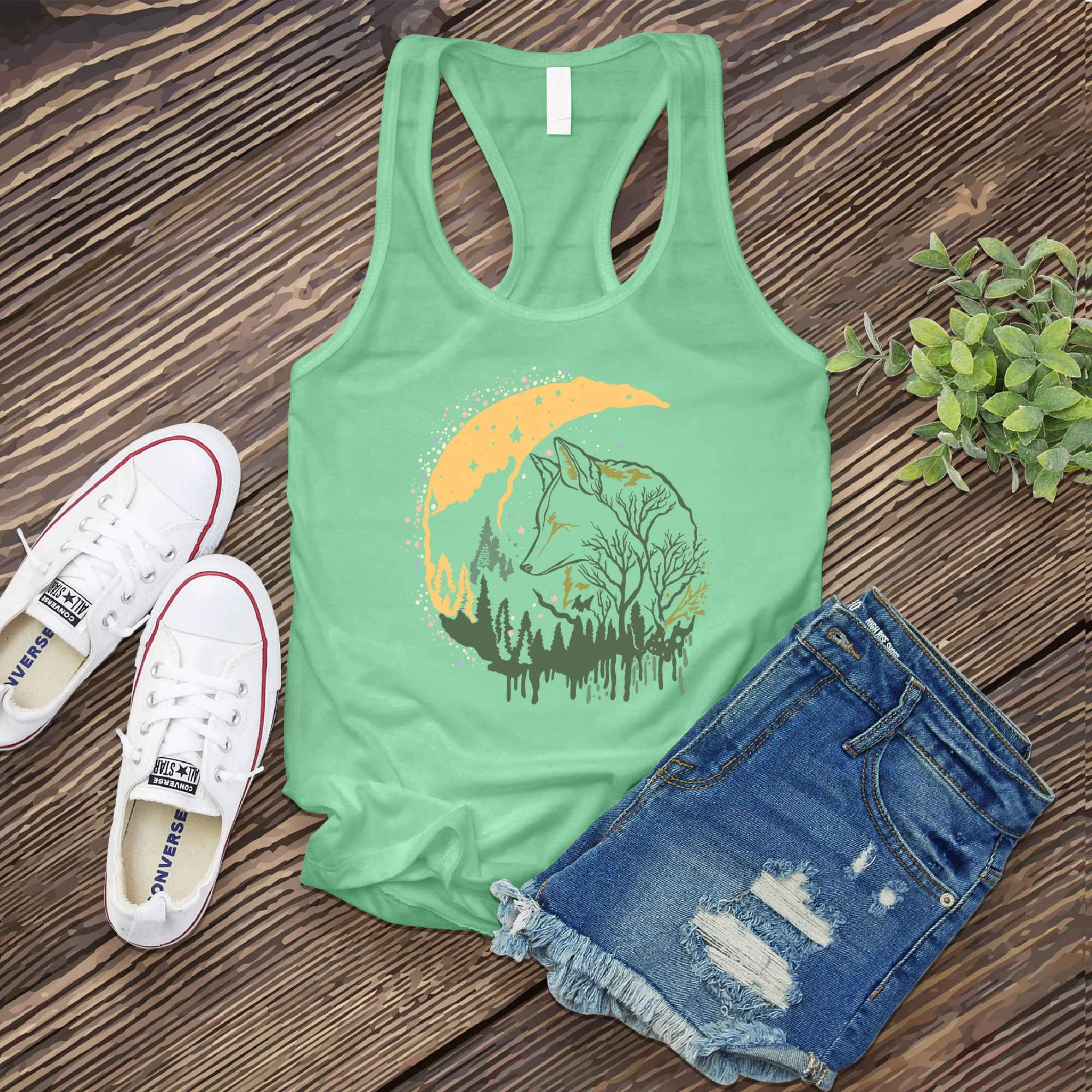 Lunar Wolf Forest Women's Tank Top