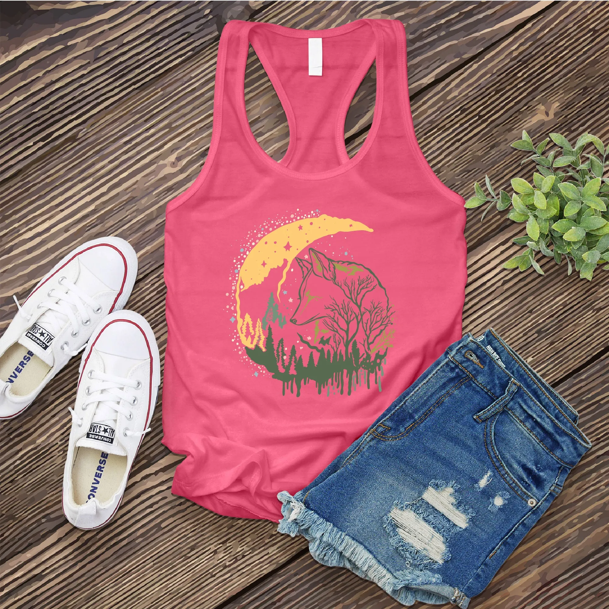 Lunar Wolf Forest Women's Tank Top