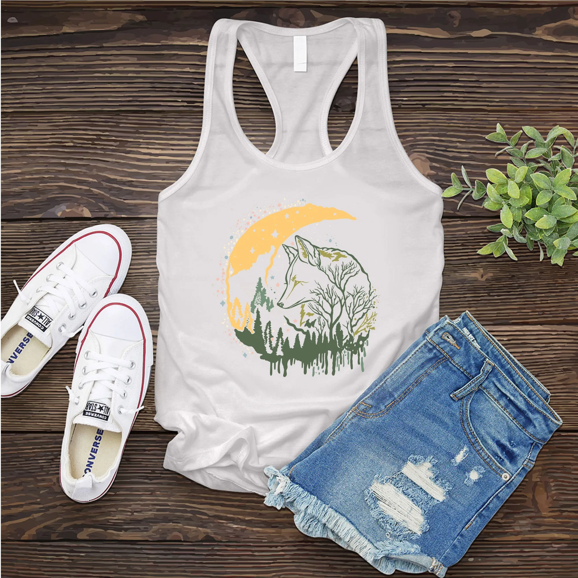 Lunar Wolf Forest Women's Tank Top