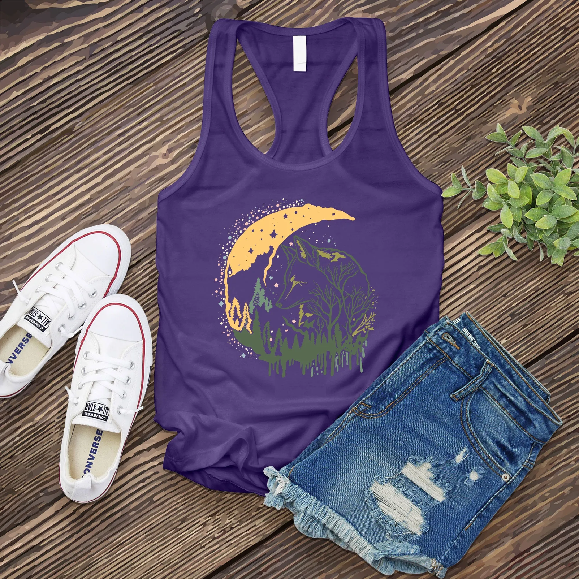 Lunar Wolf Forest Women's Tank Top