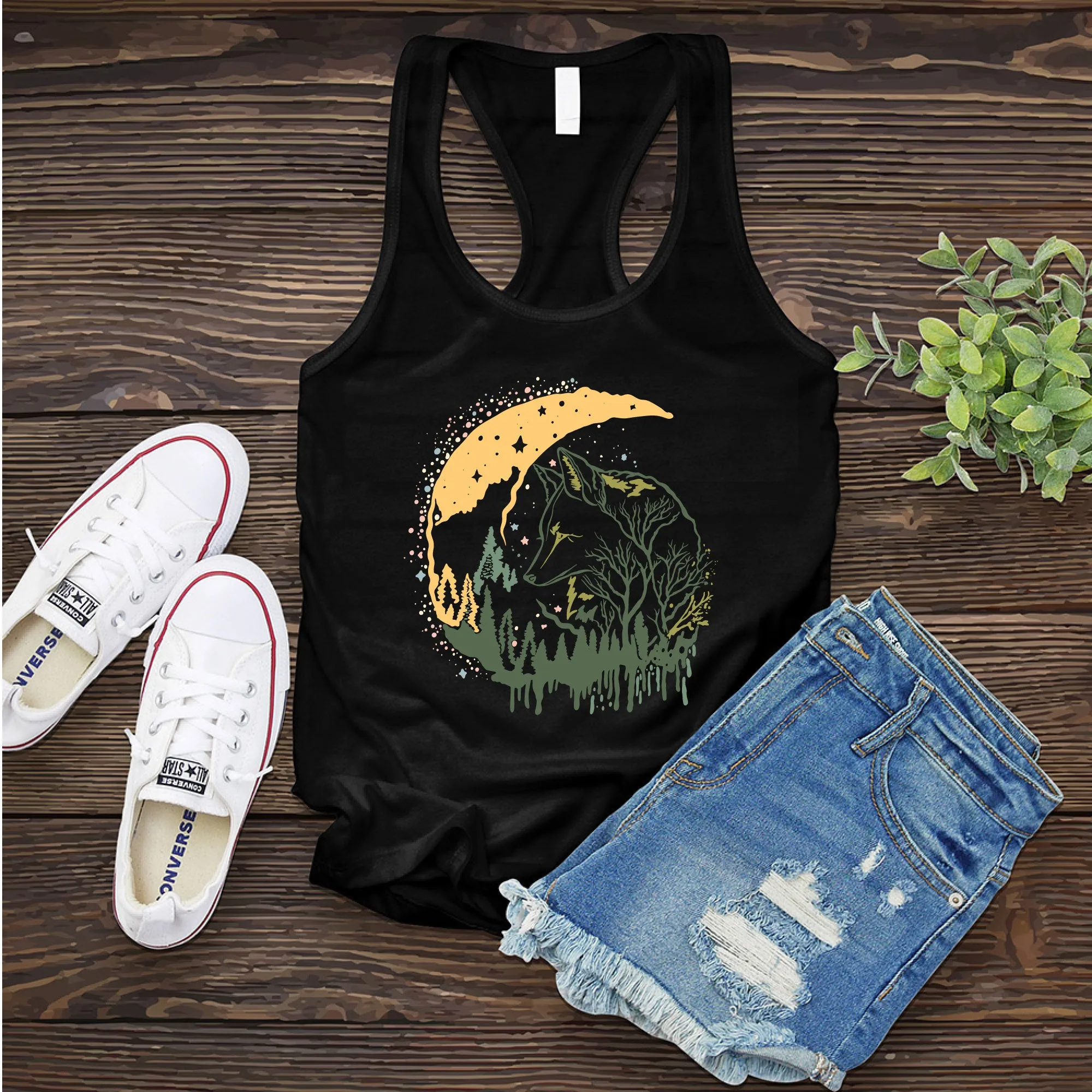 Lunar Wolf Forest Women's Tank Top