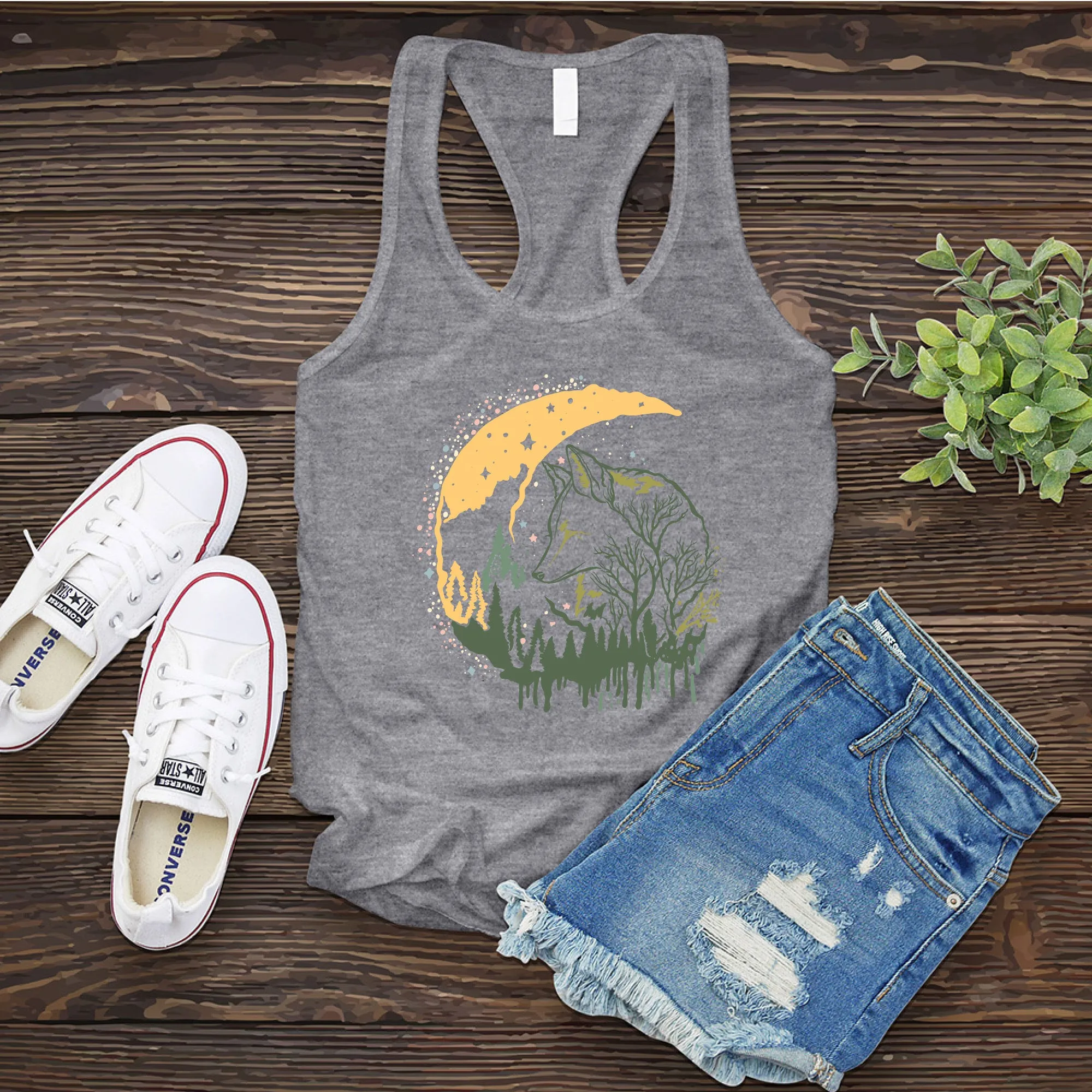 Lunar Wolf Forest Women's Tank Top