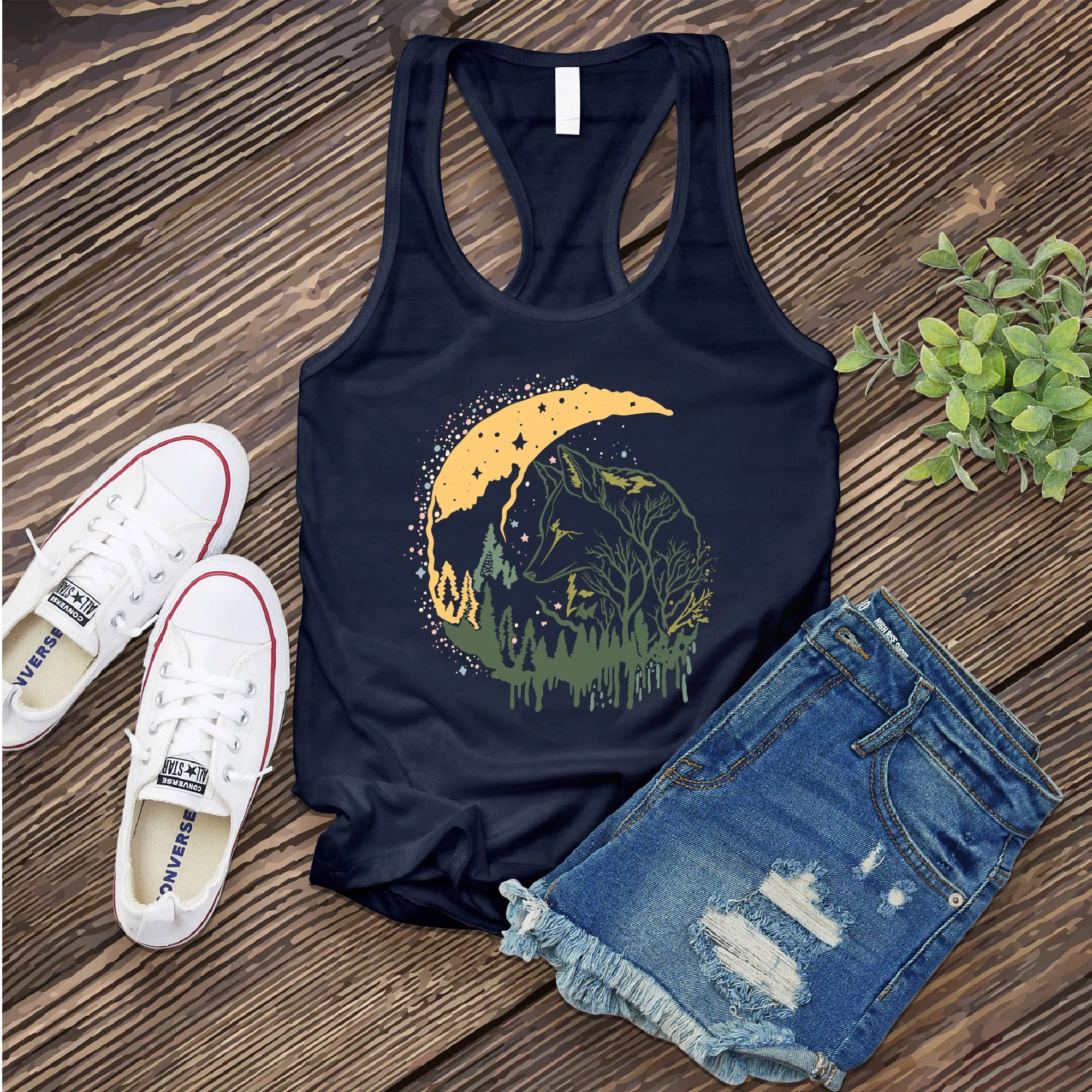 Lunar Wolf Forest Women's Tank Top