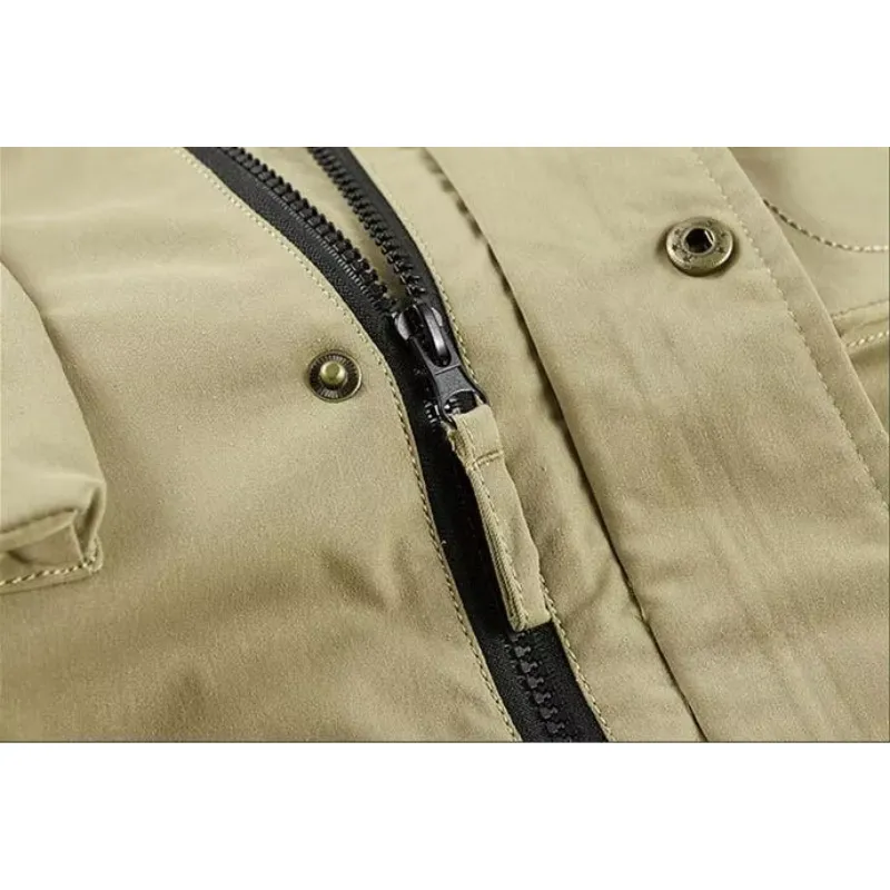 Parkhor - Parka Winterjas Heren – Winddicht met Warme Voering en Bontkraag