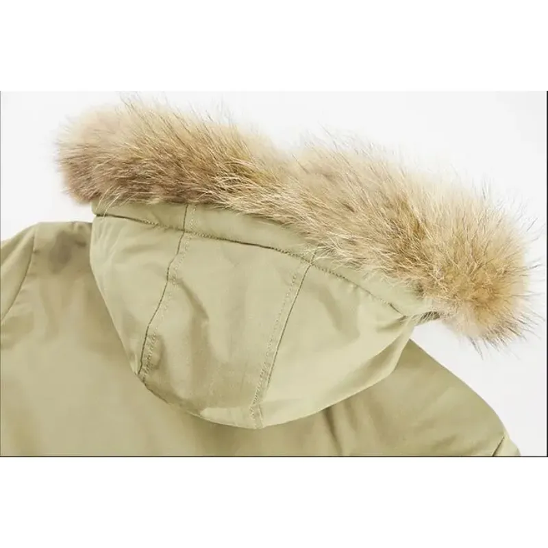 Parkhor - Parka Winterjas Heren – Winddicht met Warme Voering en Bontkraag