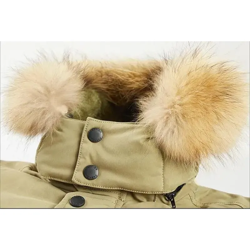 Parkhor - Parka Winterjas Heren – Winddicht met Warme Voering en Bontkraag