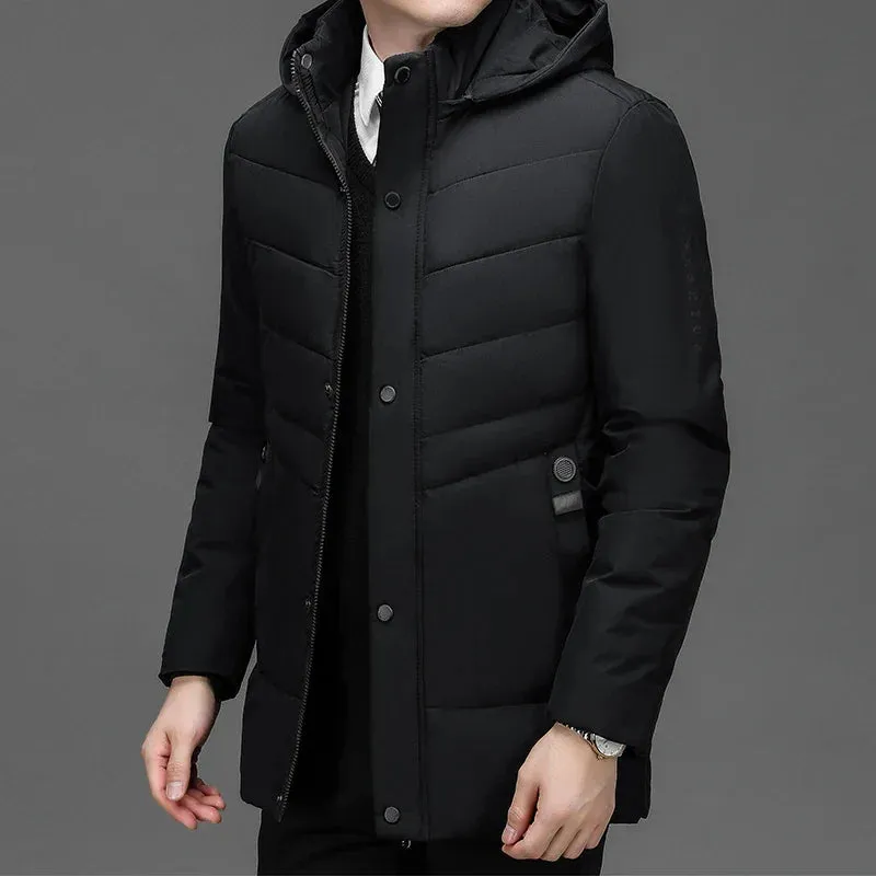 Peako Parka | Langer stilvoller eleganter wasserdichter Steppmäntel für Herren