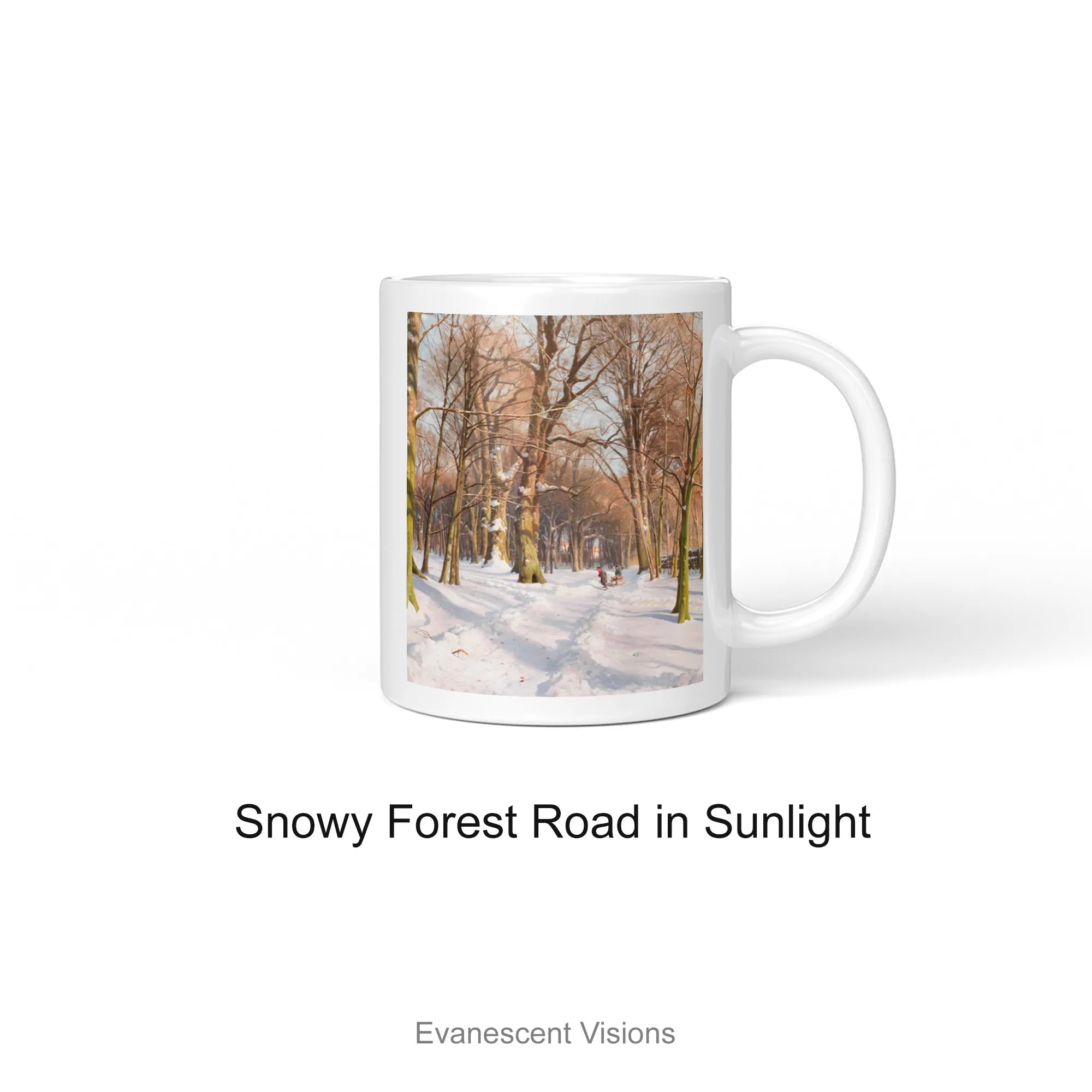 Personalised Winter Landscape Mugs, Christmas Art Mugs