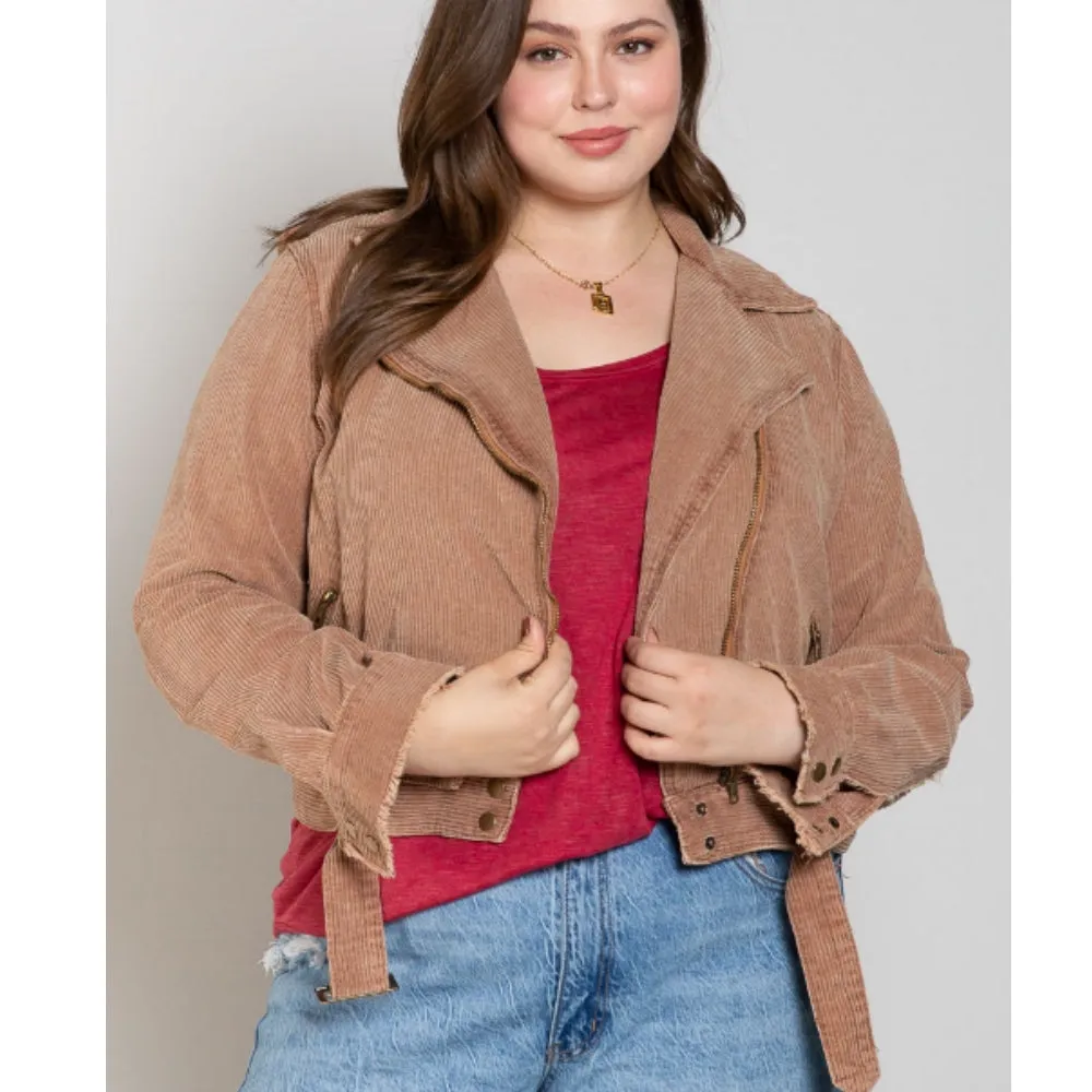 PLUS Corduroy Moto Jacket
