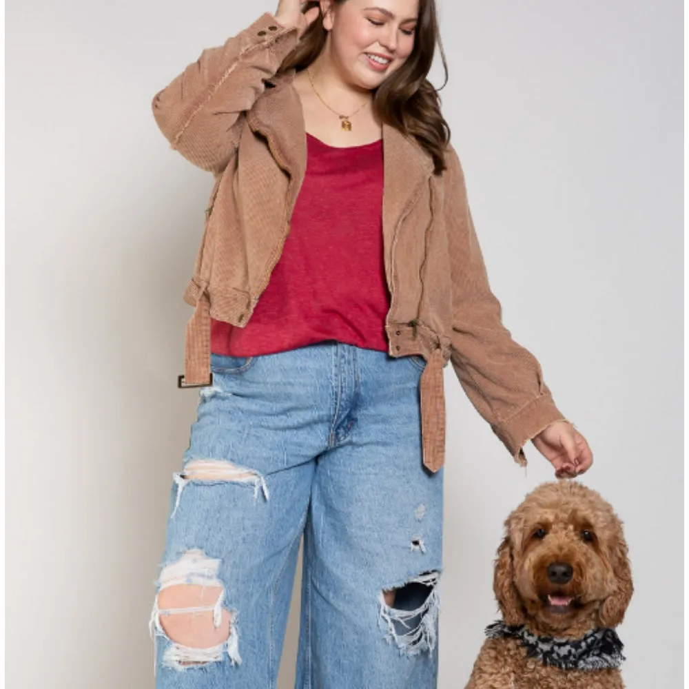 PLUS Corduroy Moto Jacket