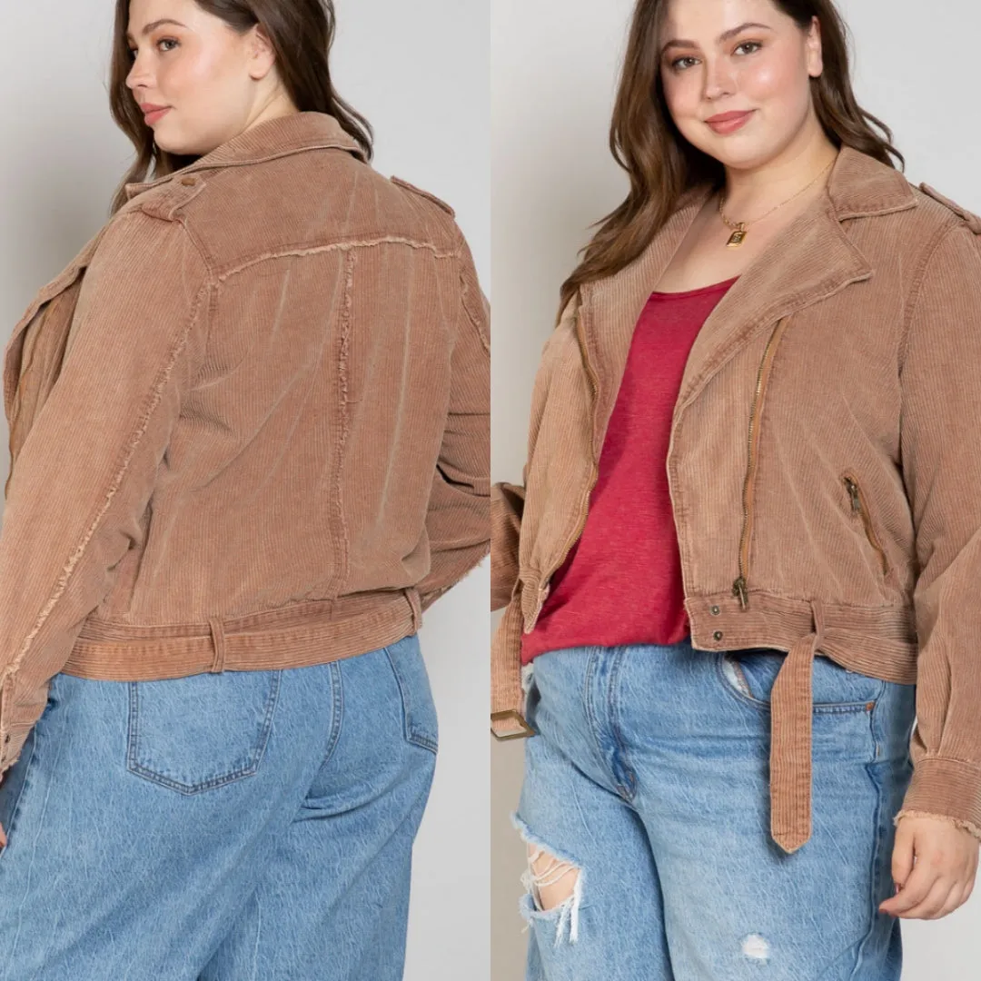 PLUS Corduroy Moto Jacket