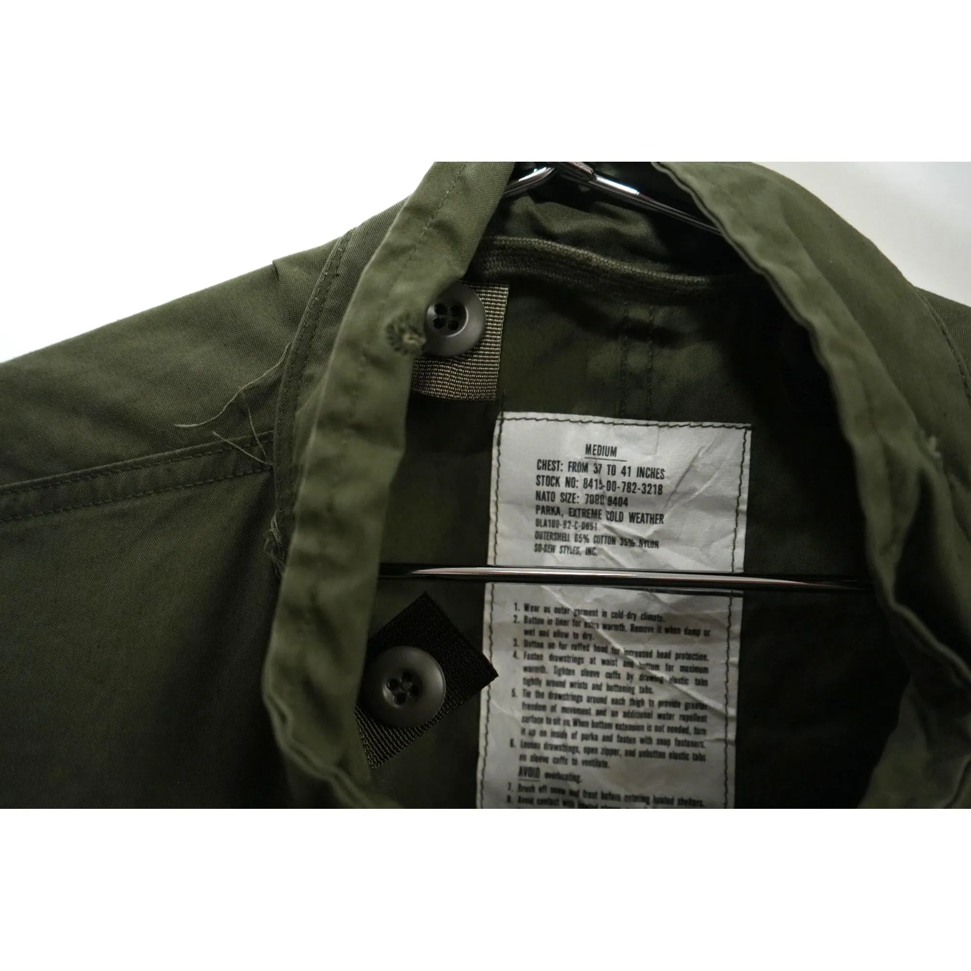 "Retail" Vintage 1950s Fishtail Parka So Sew Styles, Inc Extreme Cold Weather Military Jacket M Men's