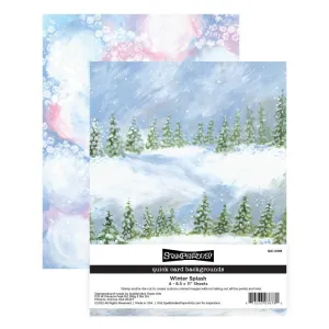 Stampendous Quick Card Backgrounds Holiday Hugs - Winter Splash*