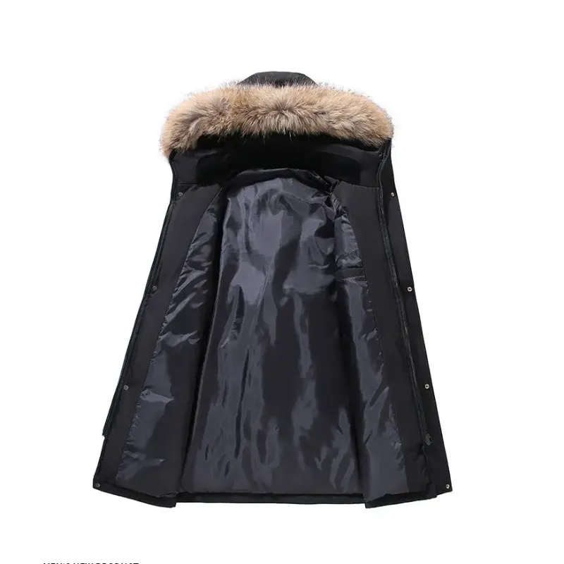 Stoomer - Parka Winterjas Heren – Winddicht met Bontkraag en Verstelbare Capuchon