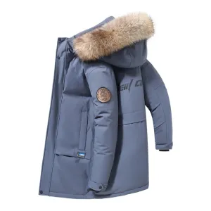 Stoomer - Parka Winterjas Heren – Winddicht met Bontkraag en Verstelbare Capuchon