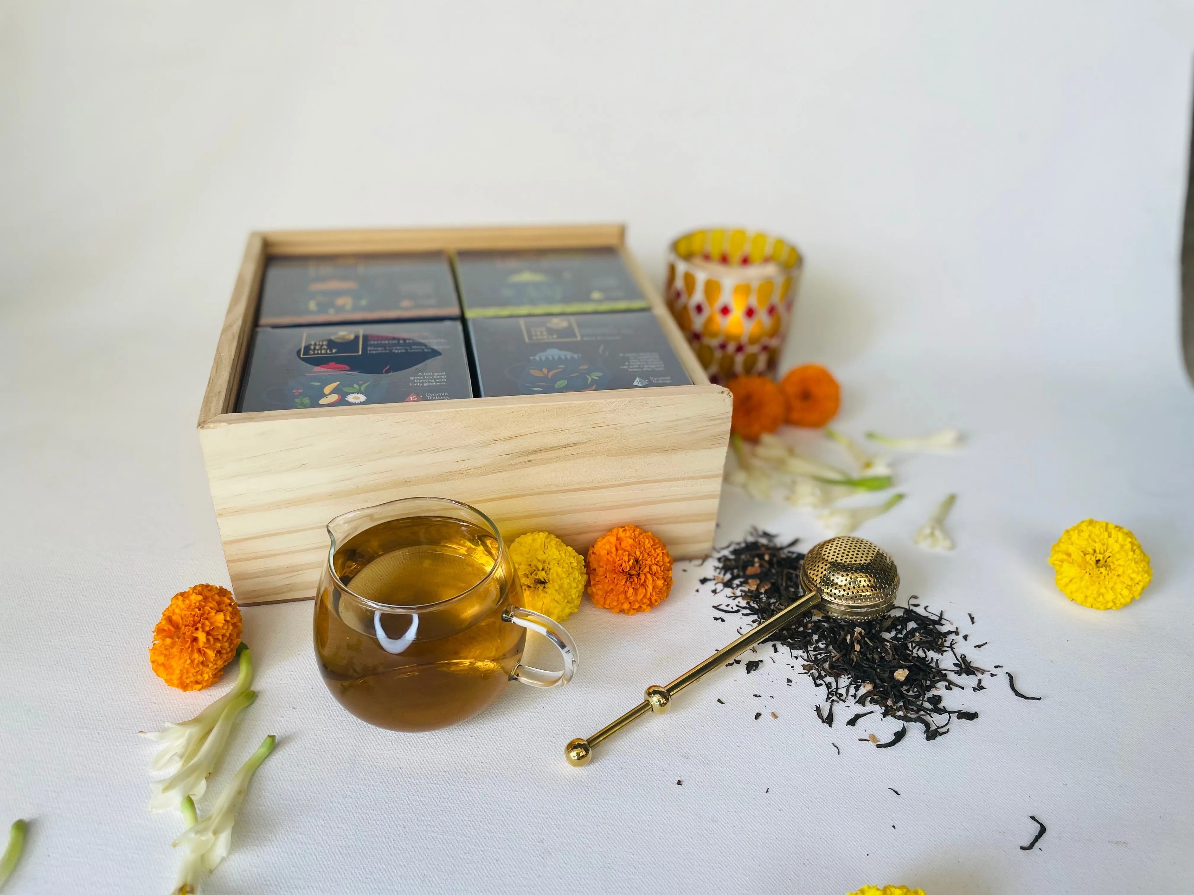 The Tea Shelf Slider Box | Set of 4