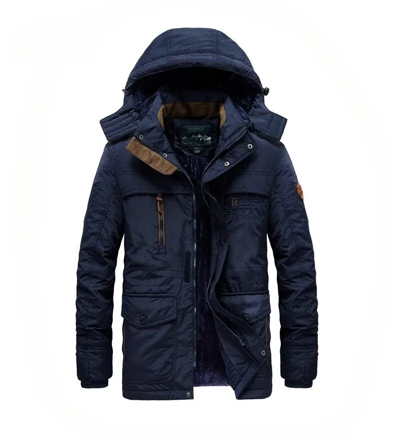 Thermos - Parka Winterjas Heren – Warm Gevoerd met Capuchon en Meerdere Zakken