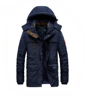 Thermos - Parka Winterjas Heren – Warm Gevoerd met Capuchon en Meerdere Zakken