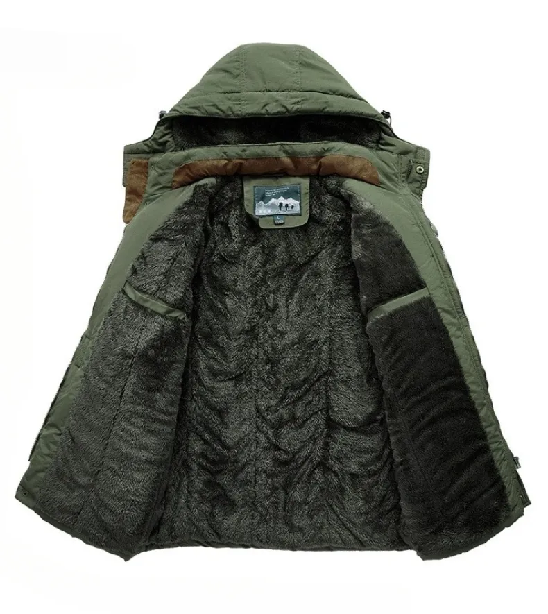 Thermos - Parka Winterjas Heren – Warm Gevoerd met Capuchon en Meerdere Zakken